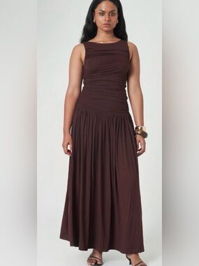 Summer Away Patmos Dress - Dark Walnut NWOT Plus Size XXL MSRP $160 Stretch